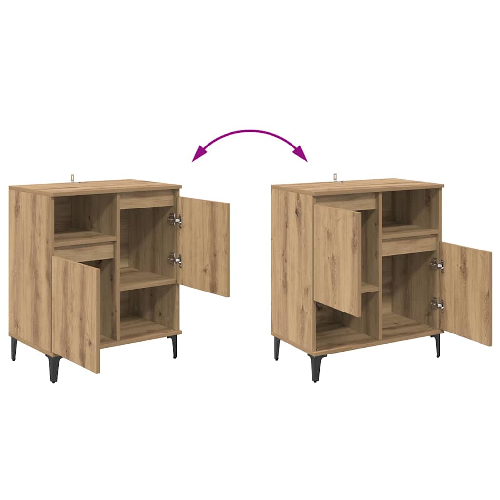 Sideboard Eiche handwerklich 60 x 35 x 70 cm Holzwerkstoff