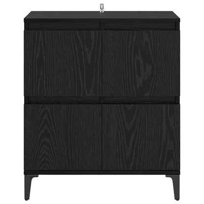 Sideboard Schwarz Eichen-Optik 60 x 35 x 70 cm