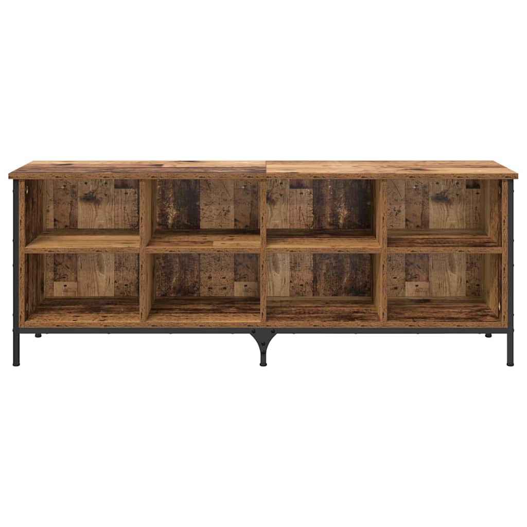 Schuhschrank Altholz 131 x 35 x 50 cm Verbundholz und Eisen