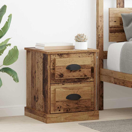 Nachttisch 2 pcs Altholz 39 x 39 x 47.5 cm Holzwerkstoff