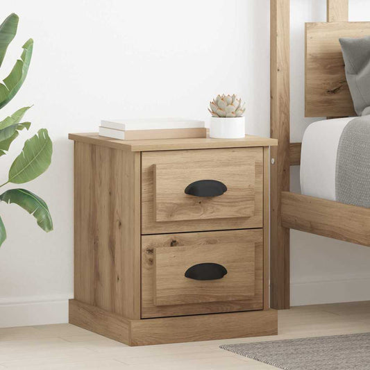 Nachttisch Eiche handwerklich 39 x 39 x 47.5 cm Holzwerkstoff