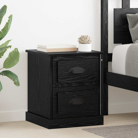 Nachttisch 2 pcs Schwarze Eiche 39 x 39 x 47.5 cm Holzwerkstoff