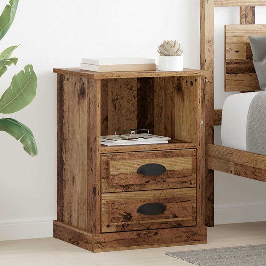 Nachttisch 2 pcs Altholz 43 x 36 x 60 cm Holzwerkstoff