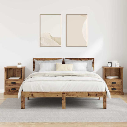 Nachttisch 2 pcs Altholz 43 x 36 x 60 cm Holzwerkstoff