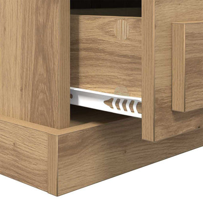 Nachttisch 2 pcs Artisan-Eiche 43 x 36 x 60 cm Holzwerkstoff