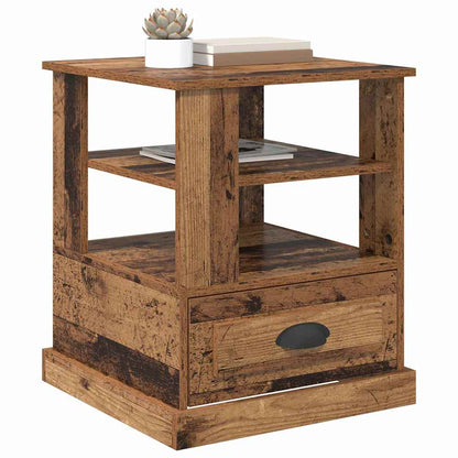 Nachttisch mit Schubladen Altholz 50 x 50 x 60 cm Holzwerkstoff
