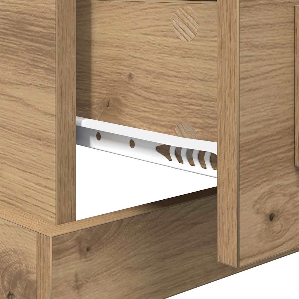 Nachttisch Eiche handwerklich 50 x 50 x 60 cm Holzwerkstoff
