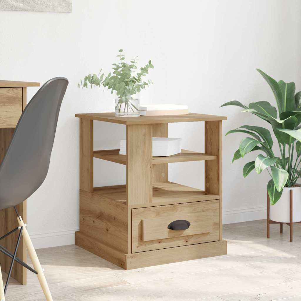Nachttisch Eiche handwerklich 50 x 50 x 60 cm Holzwerkstoff