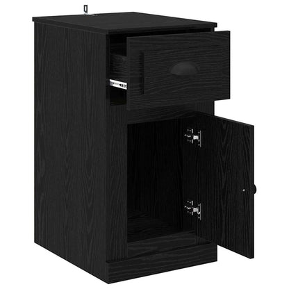Seitenschrank Schwarz Eichen-Optik 40 x 50 x 75 cm