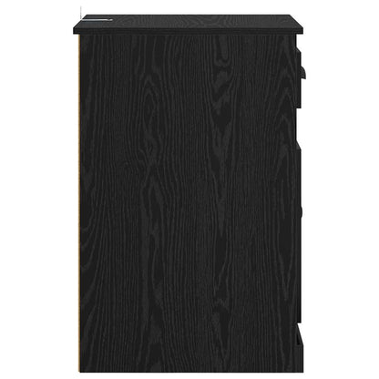 Seitenschrank Schwarz Eichen-Optik 40 x 50 x 75 cm