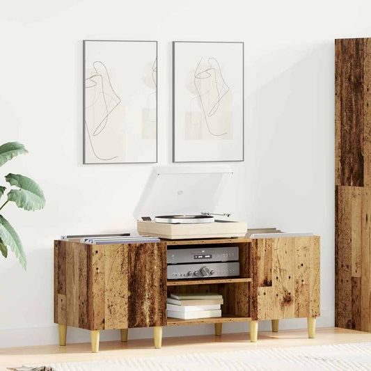 Schallplattenschrank Altholz 121 x 38 x 48 cm Holzwerkstoff