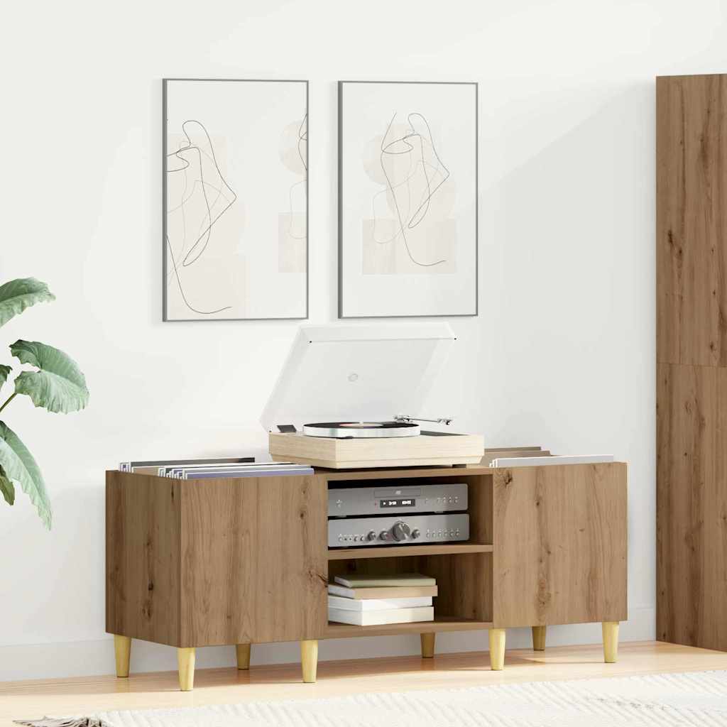 Schallplattenschrank Artisan-Eiche 121 x 38 x 48 cm