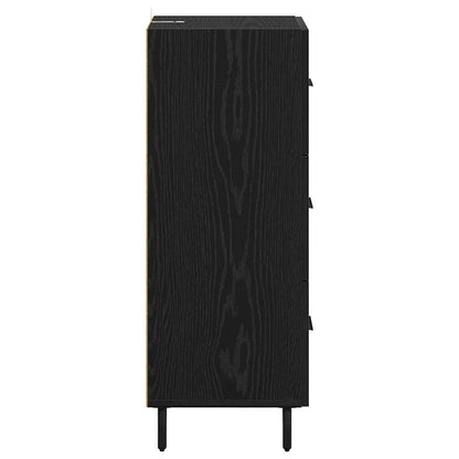 Sideboard Schwarz Eichen-Optik 34 x 34,5 x 90 cm Holzwerkstoff