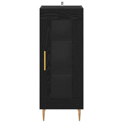 Sideboard Schwarz Eichen-Optik 34 x 34,5 x 90 cm Holzwerkstoff