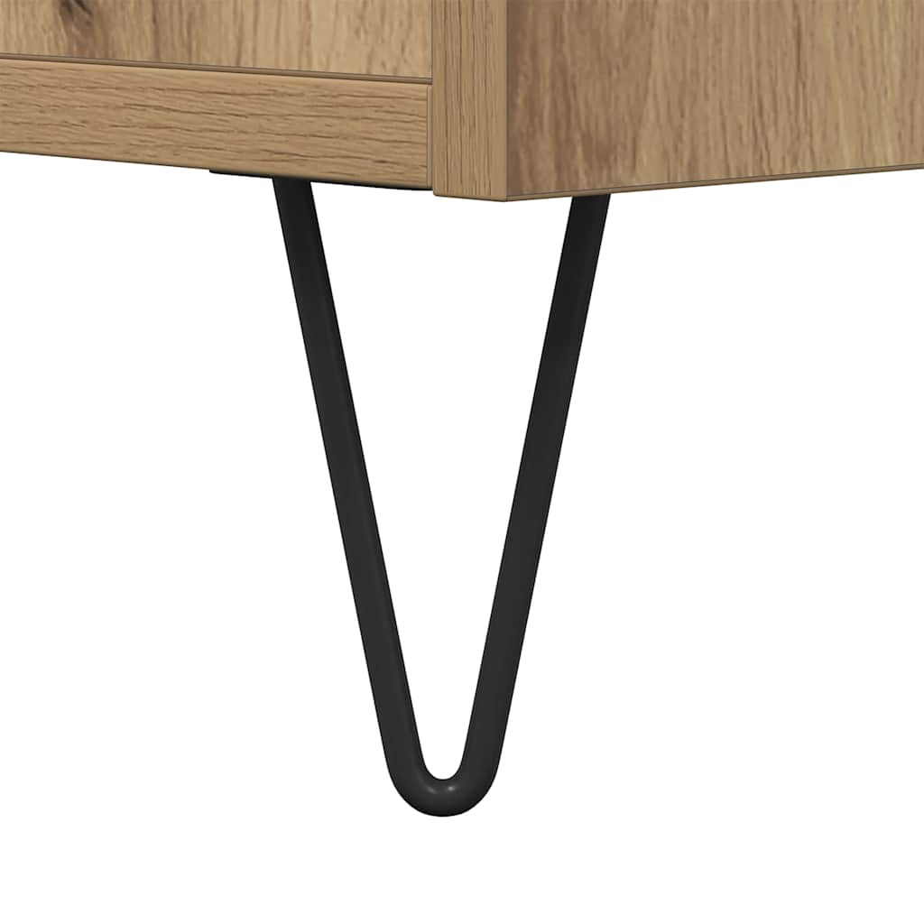 Couchtisch Eiche handwerklich 80 x 80 x 36.5 cm Holzwerkstoff