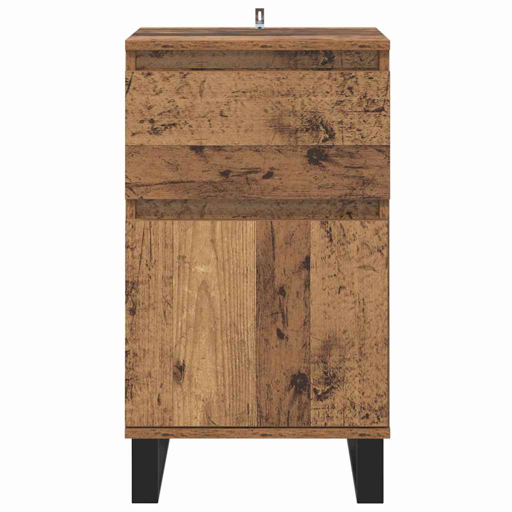 Sideboard mit Schubladen Altholz 35 x 40 x 70 cm Holzwerkstoff
