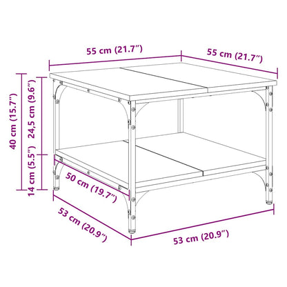 Couchtisch Artisan-Eiche 55 x 55 x 40 cm Holzwerkstoff
