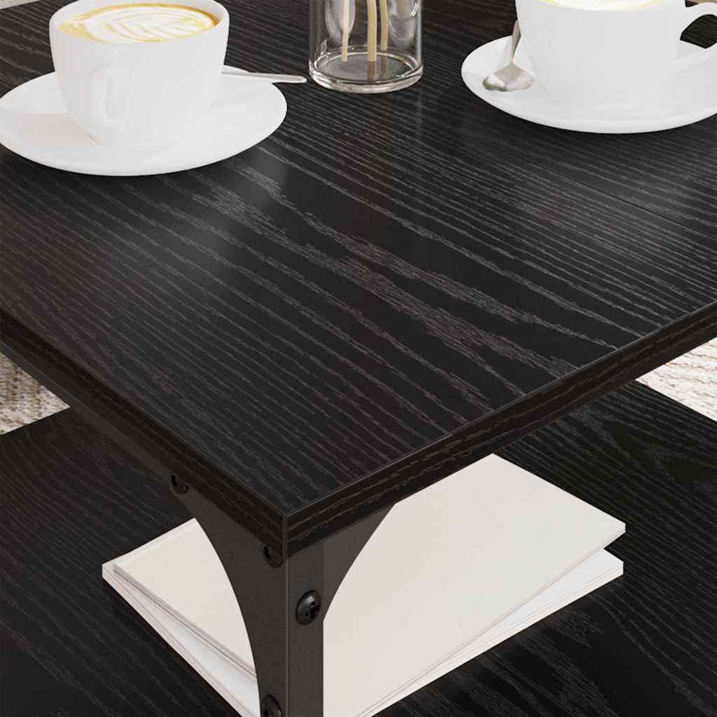 Couchtisch Schwarz Eichen-Optik 55 x 55 x 40 cm Holzwerkstoff
