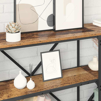 Konsolentisch mit Regal Altholz 180 x 30 x 75 cm Holzwerkstoff