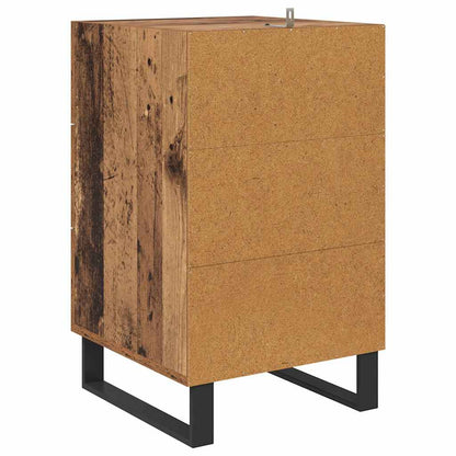 Nachttisch mit Schubladen Altholz 40 x 40 x 66 cm Holzwerkstoff