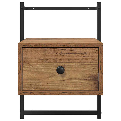 Nachttisch mit Schubladen Altholz 35 x 30 x 51 cm Holzwerkstoff