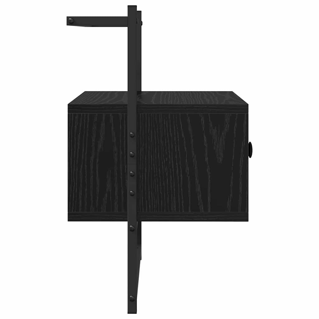 Nachttisch Schwarz Eichen-Optik 35 x 30 x 51 cm Holzwerkstoff