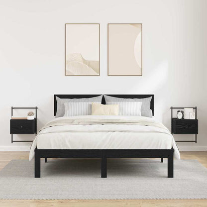 Nachttisch 2 pcs Schwarz Eichen-Optik 35 x 30 x 51 cm