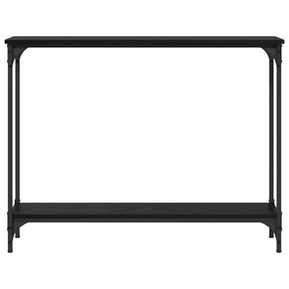 Konsolentisch mit Regal Schwarz Eichen-Optik 102 x 23 x 15,5 cm
