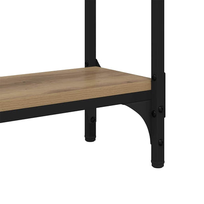 Konsolentisch mit Regal Eiche handwerklich 75 x 22,5 x 75 cm