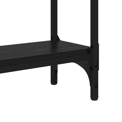 Konsolentisch mit Regal Schwarze Eiche 75 x 22,5 x 75 cm