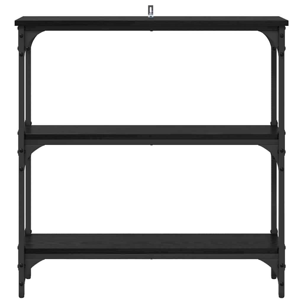 Konsolentisch mit Regal Schwarze Eiche 75 x 22,5 x 75 cm