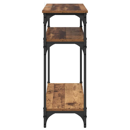 Konsolentisch mit Regal Altholz 75 x 29 x 75 cm Holzwerkstoff