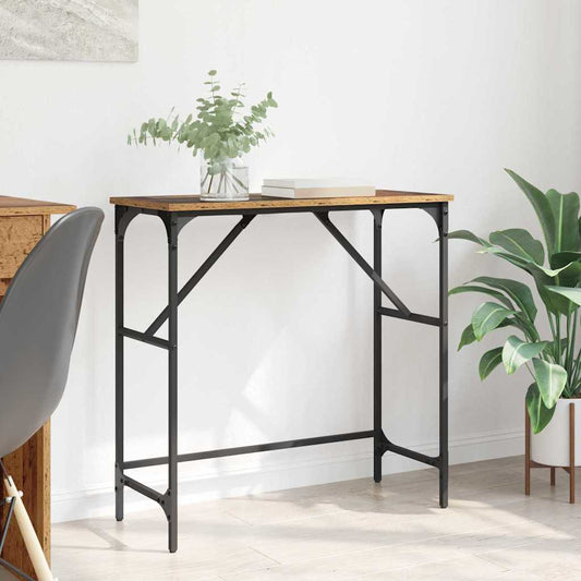 Konsolentisch Altholz 75 x 32 x 75 cm Holzwerkstoff