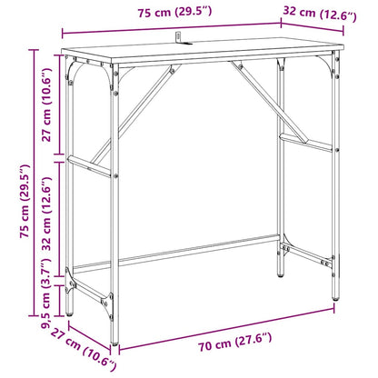 Konsolentisch Altholz 75 x 32 x 75 cm Holzwerkstoff