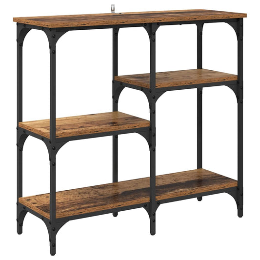 Konsolentisch mit Regal Altholz 80 x 29 x 75 cm Holzwerkstoff