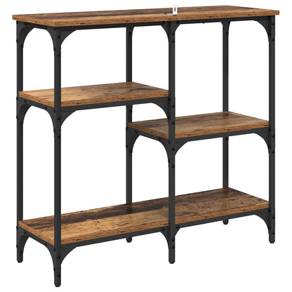 Konsolentisch mit Regal Altholz 80 x 29 x 75 cm Holzwerkstoff