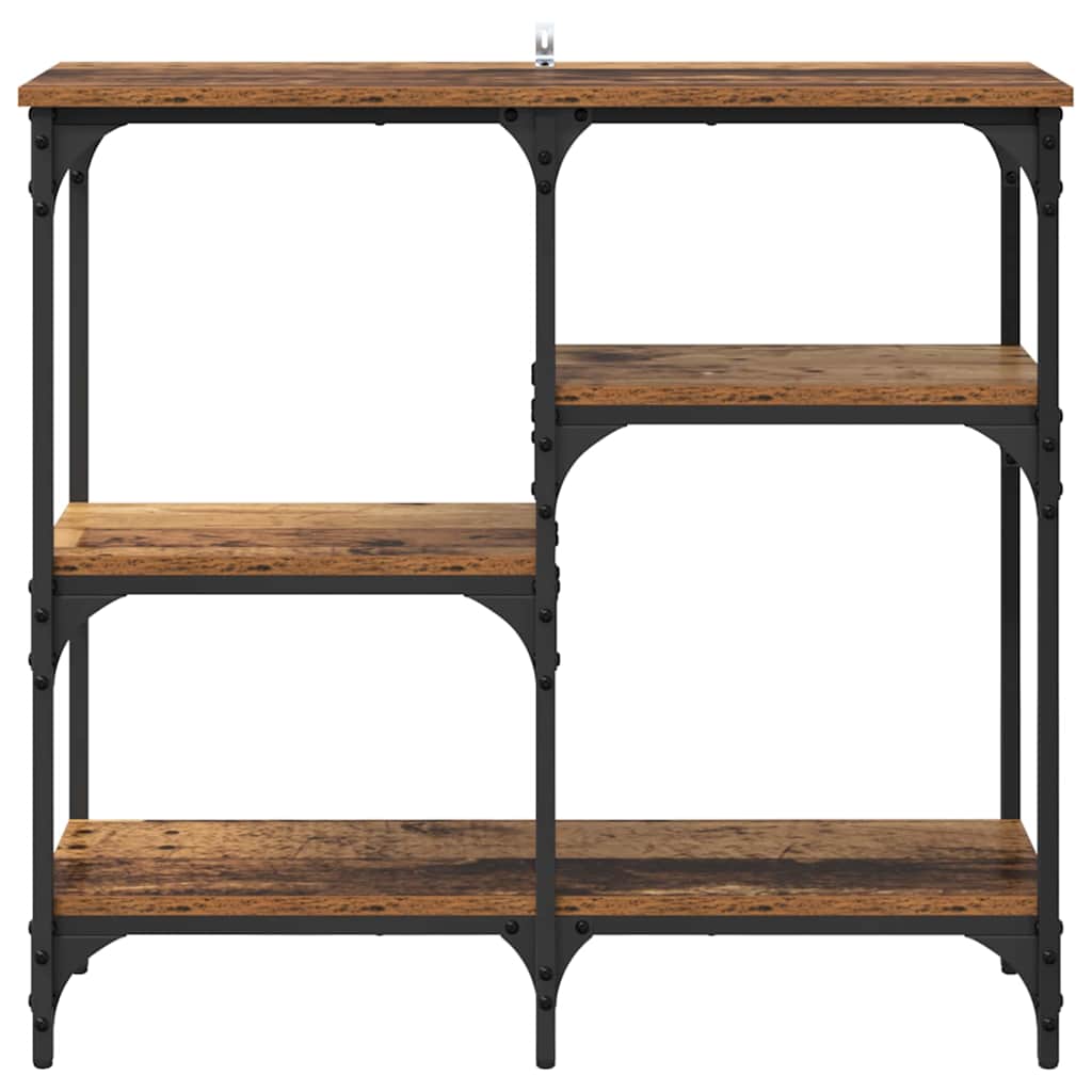 Konsolentisch mit Regal Altholz 80 x 29 x 75 cm Holzwerkstoff