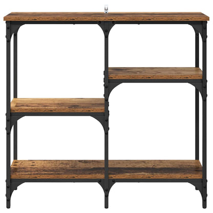 Konsolentisch mit Regal Altholz 80 x 29 x 75 cm Holzwerkstoff