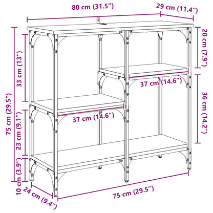 Konsolentisch Artisan-Eiche 80 x 29 x 75 cm Holzwerkstoff