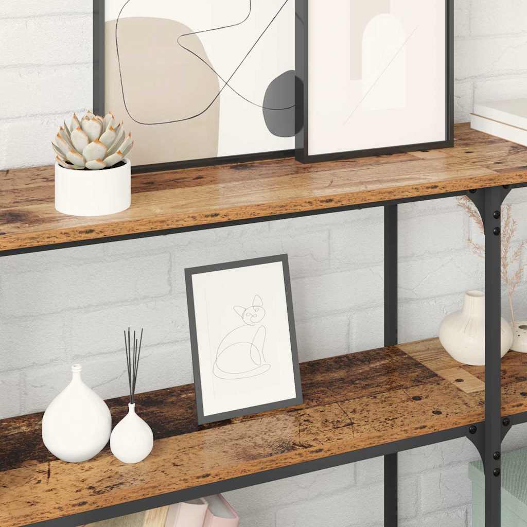 Konsolentisch Altholz 150 x 29 x 75 cm Sperrholz und Metall