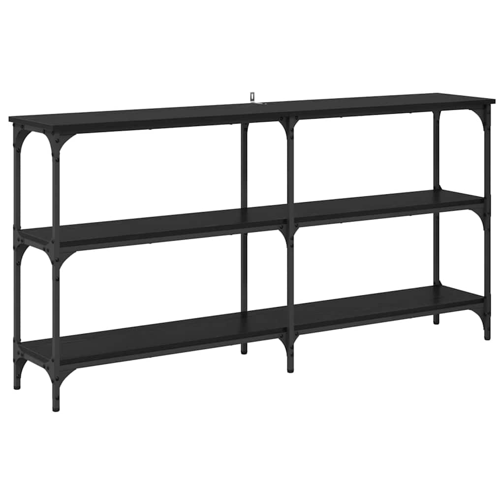 Konsolentisch Schwarz Eichen-Optik 150 x 29 x 75 cm