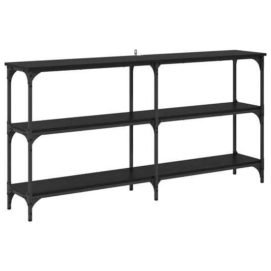 Konsolentisch Schwarz Eichen-Optik 150 x 29 x 75 cm