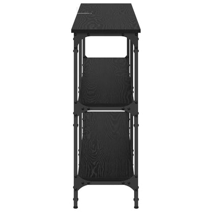 Konsolentisch Schwarz Eichen-Optik 150 x 29 x 75 cm