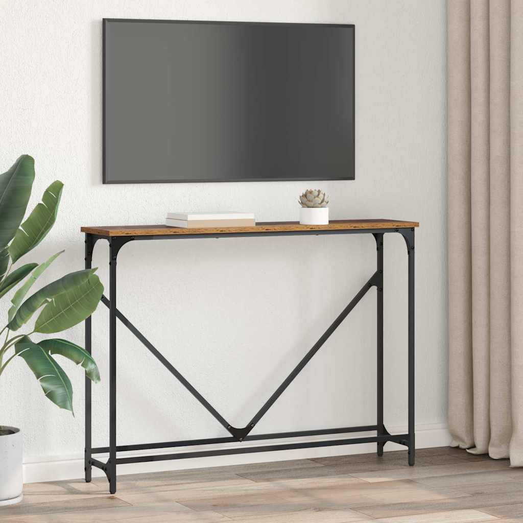 Konsolentisch Altholz 102 x 23 x 75 cm Holzwerkstoff