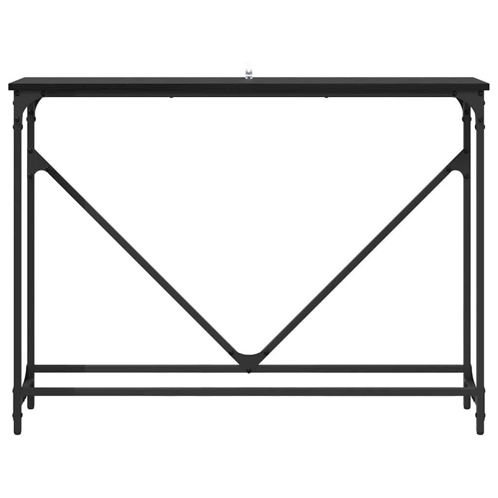 Konsolentisch Schwarz Eichen-Optik 102 x 23 x 75 cm