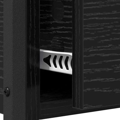 Konsolentisch Schwarz Eichen-Optik 100 x 40 x 75 cm