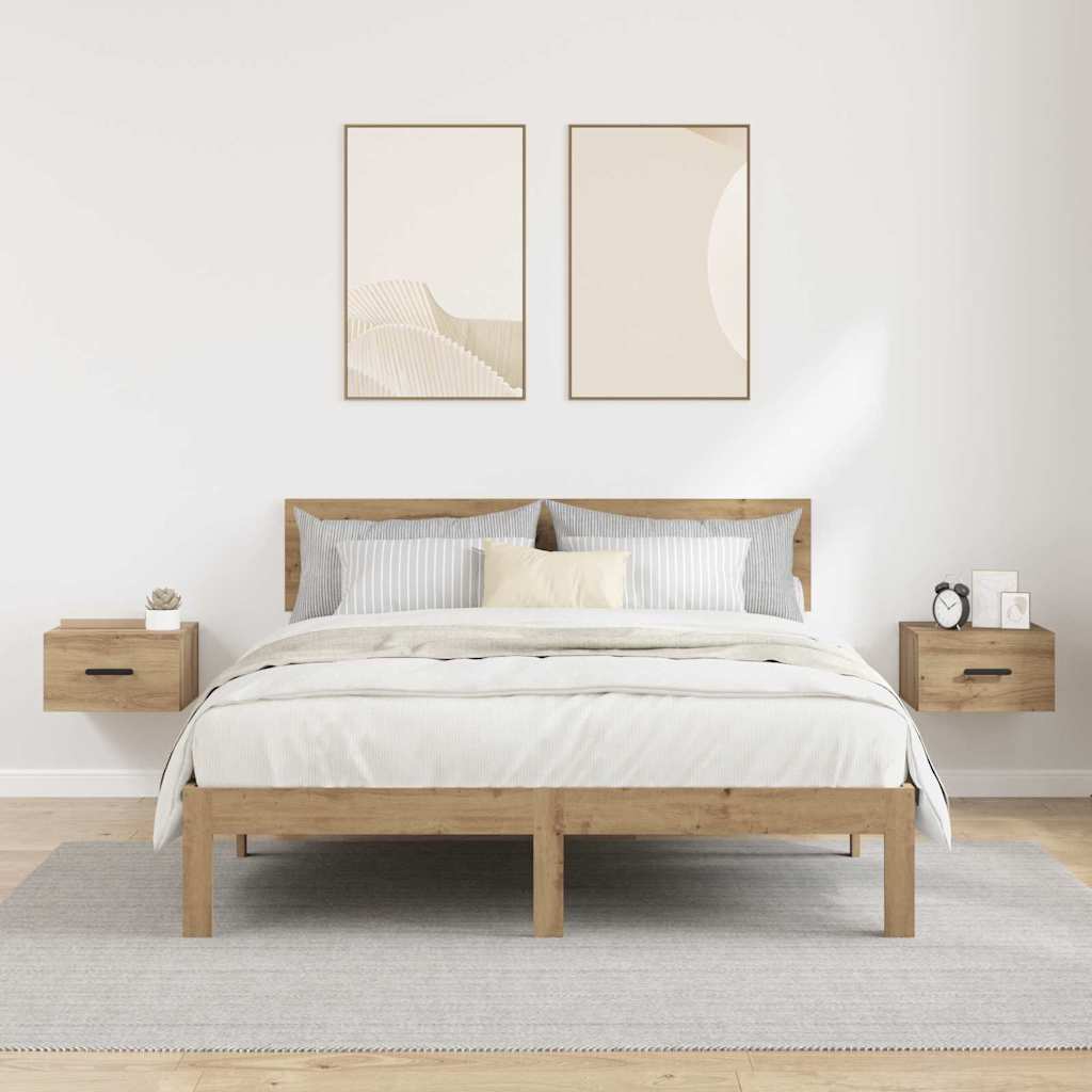 Nachttisch 2 pcs Artisan-Eiche 35 x 35 x 20 cm Holzwerkstoff