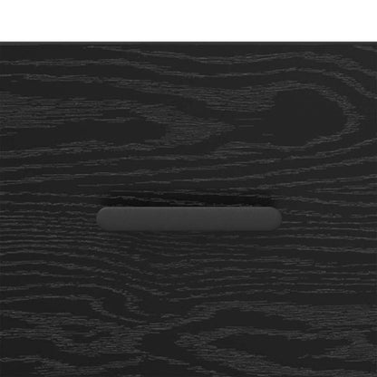 Nachttisch 2 pcs Schwarz Eichen-Optik 35 x 35 x 20 cm