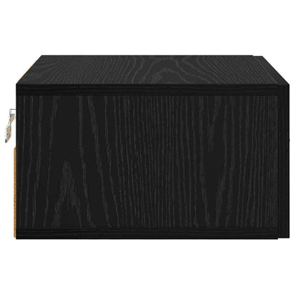 Nachttisch 2 pcs Schwarz Eichen-Optik 35 x 35 x 20 cm