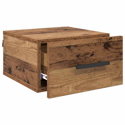 Nachttisch Wandmontiert Altholz 35 x 35 x 20 cm Holzwerkstoff